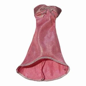 Vintage Barbie Doll Rare Fashion Fever Shimmer Strapless Pink Dress
